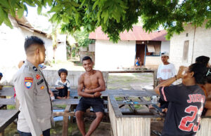 Kunjungi Warga binaan, Bhabinkamtibmas Adaut I perkuat kemitraan dan Imbauan Kamtibmas