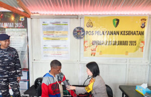 Subsatgas Dokkes Polres Kepulauan Tanimbar berikan layanan kesehatan gratis ke Masyarakat pada Pos Yan Ops Lilin