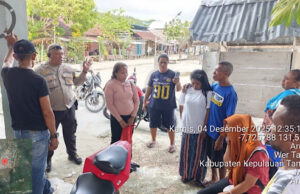 Tegaskan pentingnya menjaga kedamaian pasca konflik sosial, Bhabinkamtibmas Arui Bab sambangi Warga