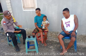 Optimalkan DDS, Bhabinkamtibmas Welutu sampaikan pesan Kamtibmas dan perkuat kemitraan