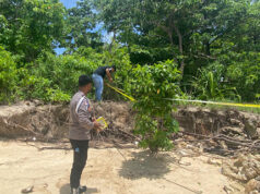 Polsek Selaru amankan lokasi penemuan amunisi sisa perang Dunia II di Pantai Tudun, Desa Lingat