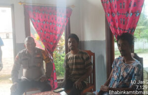 Kunjungi Warga lewat DDS, Bhabinkamtibmas Watidal ingatkan waspadai cuaca buruk dan pengawasan Anak