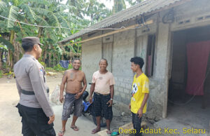 Cuaca ekstrem melanda, Bhabinkamtibmas Adaut II turun ke Desa binaan Imbau Warga tingkatkan kewaspadaan