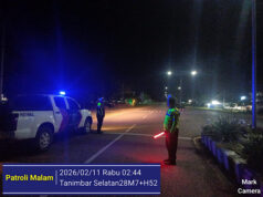 Intensifkan patroli blue light hingga dini hari, Sat Lantas Polres Kepulauan Tanimbar terus berupaya cegah balap liar
