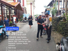 Intensifkan pam gatur lalin saat Ibadah Minggu, Sat Lantas Polres Kepulauan Tanimbar hadirkan rasa aman