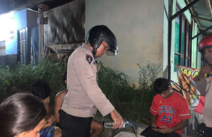 Pastikan Kamtibmas kondusif, Polsek Tansel intensifkan patroli malam di Kota Saumlaki