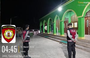 Intensifkan patroli dialogis subuh, Sat Samapta Polres Kepulauan Tanimbar jaga kekhusyukan Ibadah Ramadan