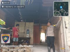 Sambangi Warga terdampak cuaca ekstrem, Bhabinkamtibmas Wowonda Imbau kewaspadaan dan evakuasi mandiri