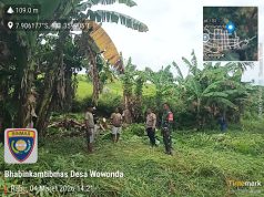 Bhabinkamtibmas Wowonda bersama Babinsa perkuat sinergitas TNI-Polri lewat sambang dialogis