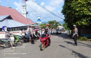 Hadirkan kenyamanan berlalu-lintas, Sat Lantas Polres Kepulauan Tanimbar amankan Ibadah Minggu