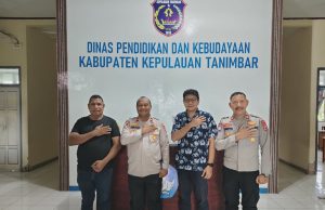 Matangkan persiapan program ‘Polisi Mengajar’, Polres Kepulauan Tanimbar sambangi Dinas Pendidikan