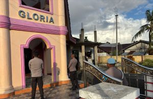 Personel Polsek Tanut amankan Ibadah syukuran Jumat Agung di Gereja Gloria Desa Ritabel