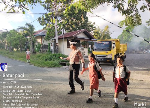 Jaga kelancaran aktivitas pagi, Sat Lantas Polres Kepulauan Tanimbar intensifkan pengaturan lalu lintas