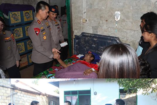 Wujud kepedulian Pimpinan, Kapolda Maluku didampingi Kapolres Kepulauan Tanimbar besuk Personel Brimob yang sakit