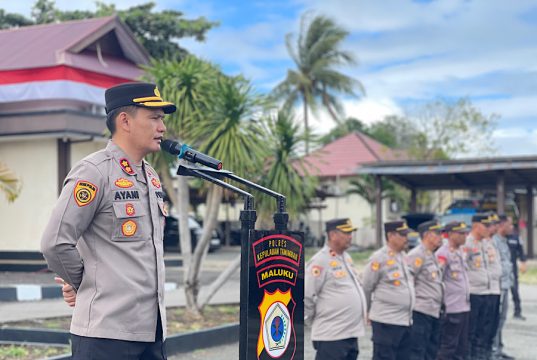 Polres Kepulauan Tanimbar gelar apel perdana kesiapan Personel dan peralatan, jelang pengamanan groundbreaking PSN