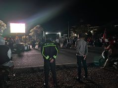Pastikan kondusif, Personel gabungan Polres Kepulauan Tanimbar amankan Nobar Piala Dunia 2026