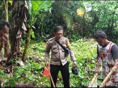 Sambangi Petani di kebun, Bhabinkamtibmas Lumasebu dekatkan diri dengan Warga binaan