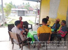 Gelar sambang Desa, Bhabinkamtibmas Namtabung jaga kondusifitas Kamtibmas