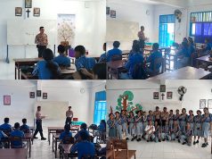 Kunjungi SMA Kristen, Sat Samapta Polres Kepulauan Tanimbar gelar program “Polisi Mengajar”