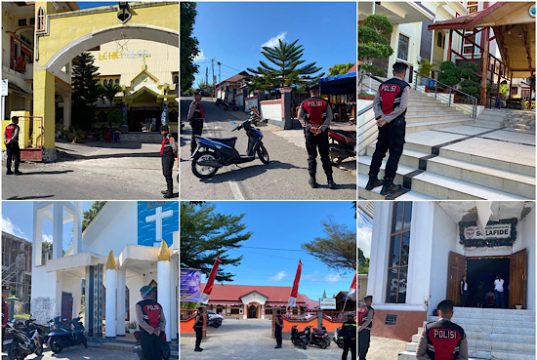 Sat Samapta Polres Kepulauan Tanimbar Intensifkan patroli dan pengamanan Ibadah Minggu di sejumlah Gereja